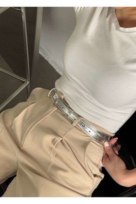 Heliophilia Silver Cinturón KPEGMSA3131 Plateado de Poliéster para Mujer